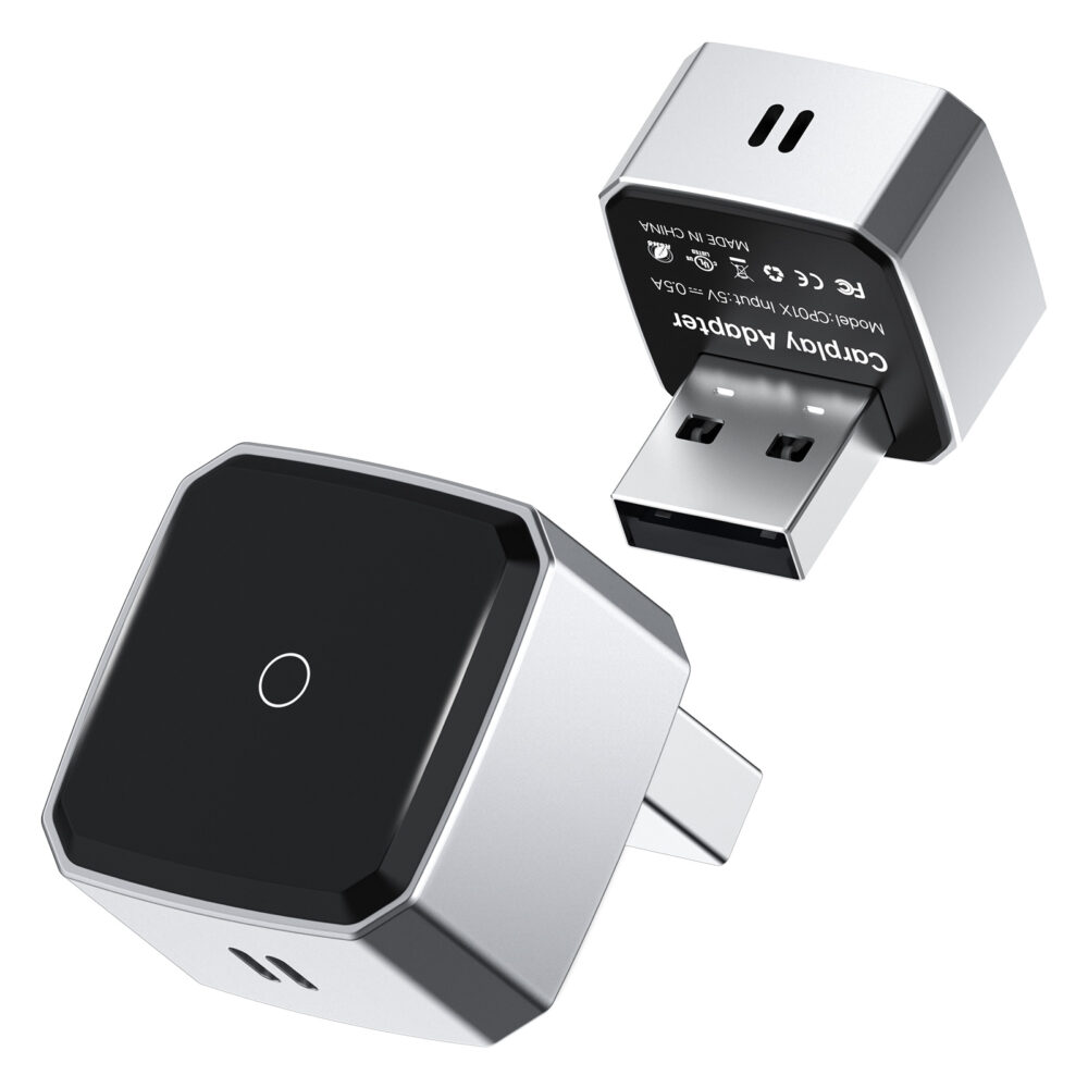 21264# 车载无线播放适配器 Mini Wireless Carplay Adapter for Apple iPhone,Plug and Play Easy Setup Automatic Reconnect,Convert Wired to Wireless Car Play Dongle,for Cars from 2016 & iPhone iOS 10+ (USB A)